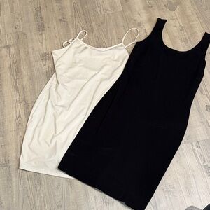 Black and White Sleeveless Dresses